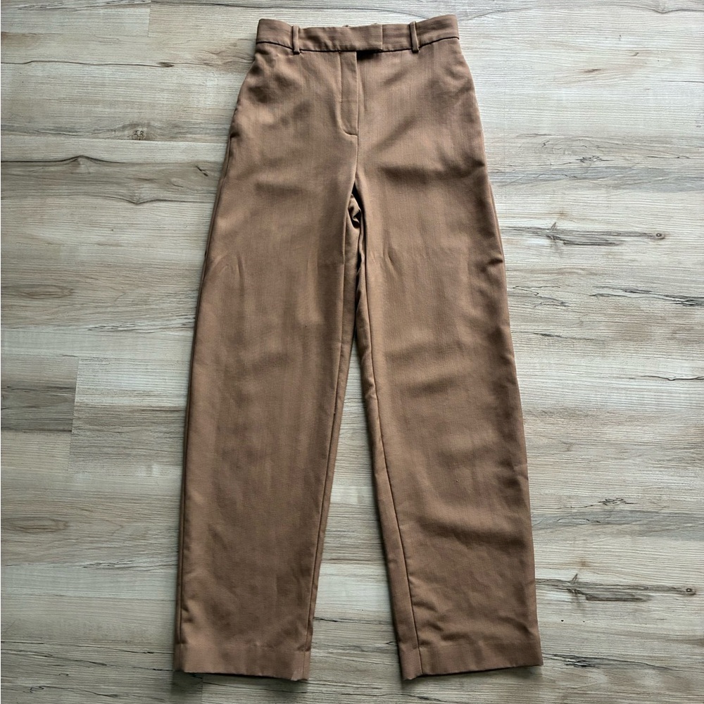 Babaton Wide Leg Trousers in Camel Brown